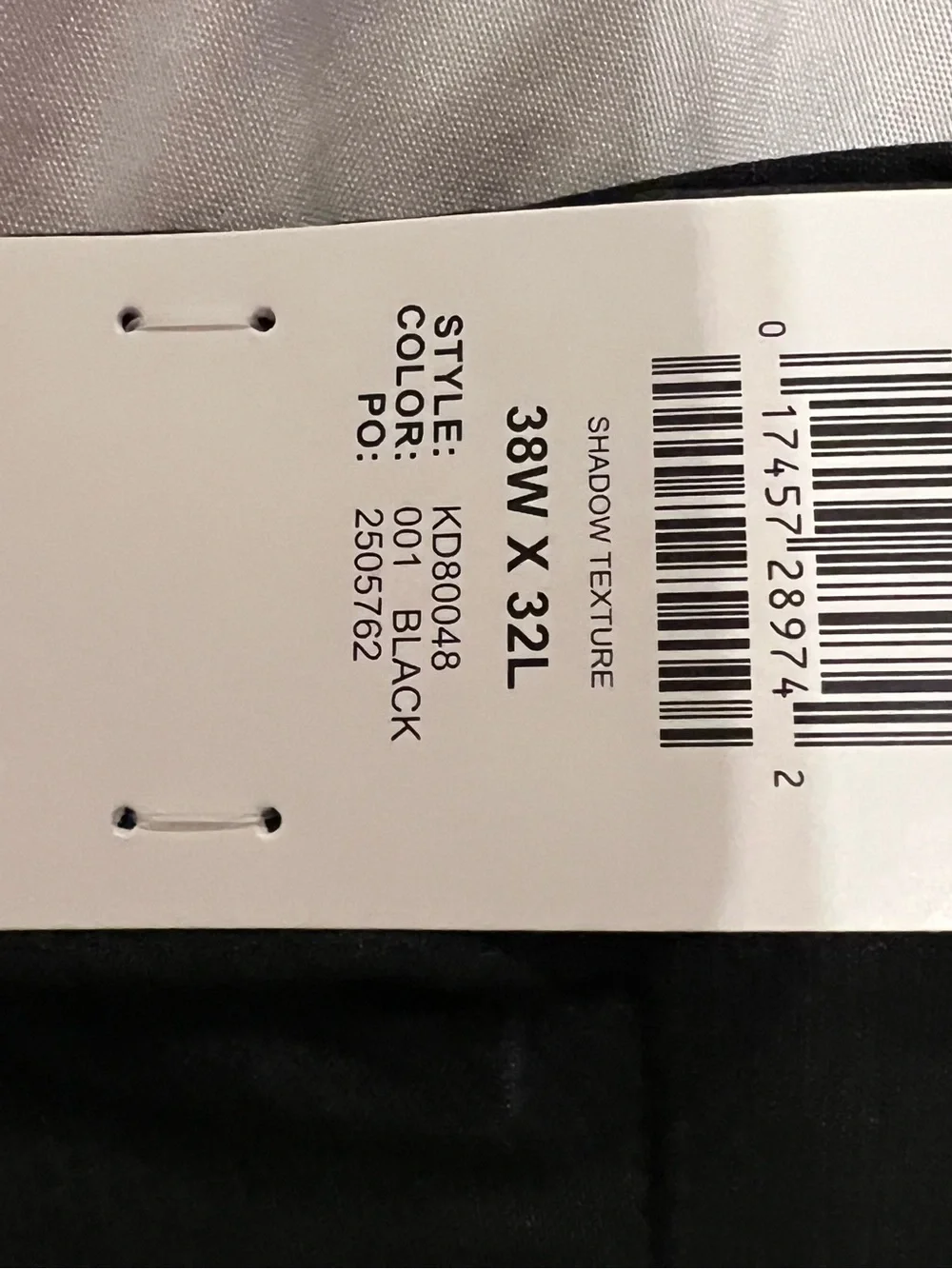 Kenneth Cole Reaction Black Plaid Men's Dress Pants